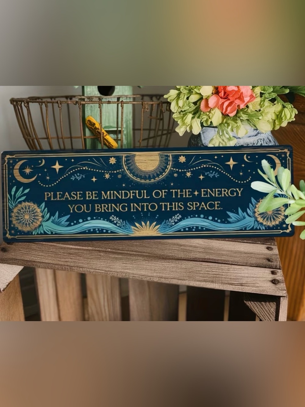 Mindful Printed Wood Sign New
